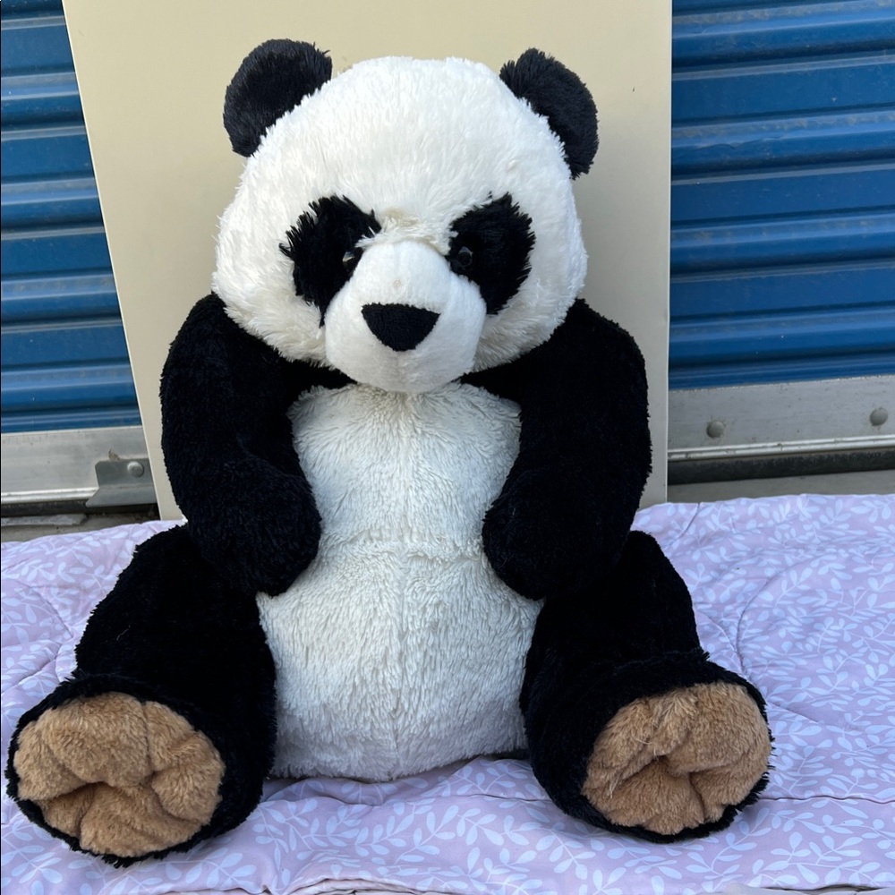 #49 Plush Panda Bear Toy - Black and White